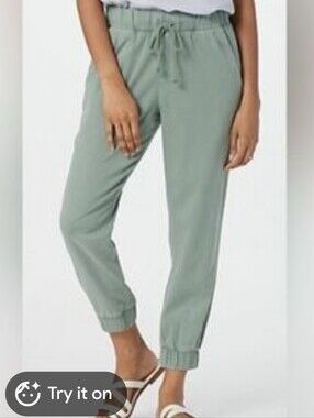 Cloth & stone Women's Sage Green Drawstring Joggers Medium